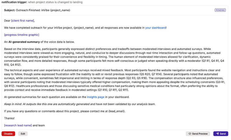 Editable AI content generation interface