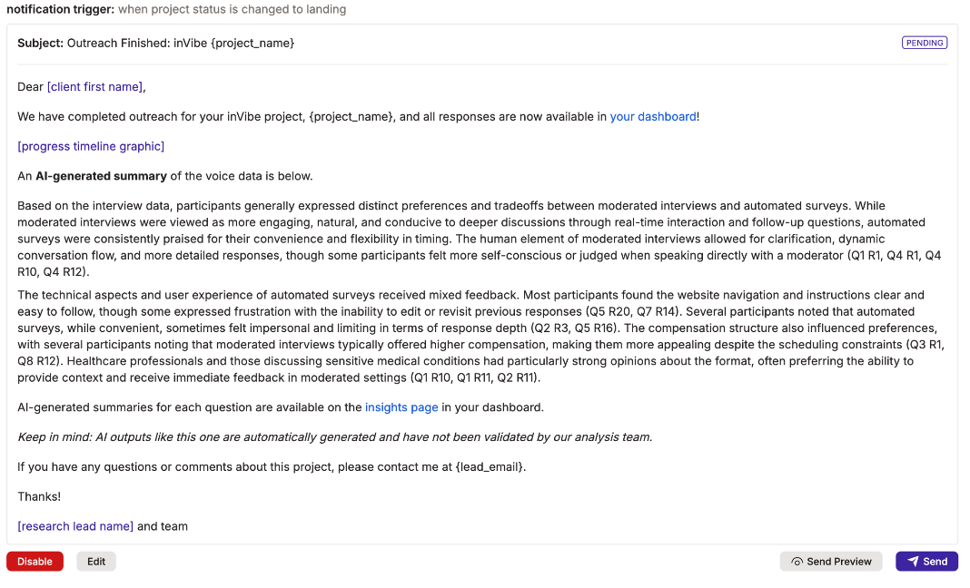 Editable AI content generation interface